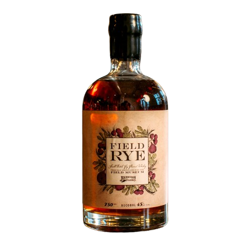 Bottle of Journeyman Whiskey Rye Field 750ml on white background
