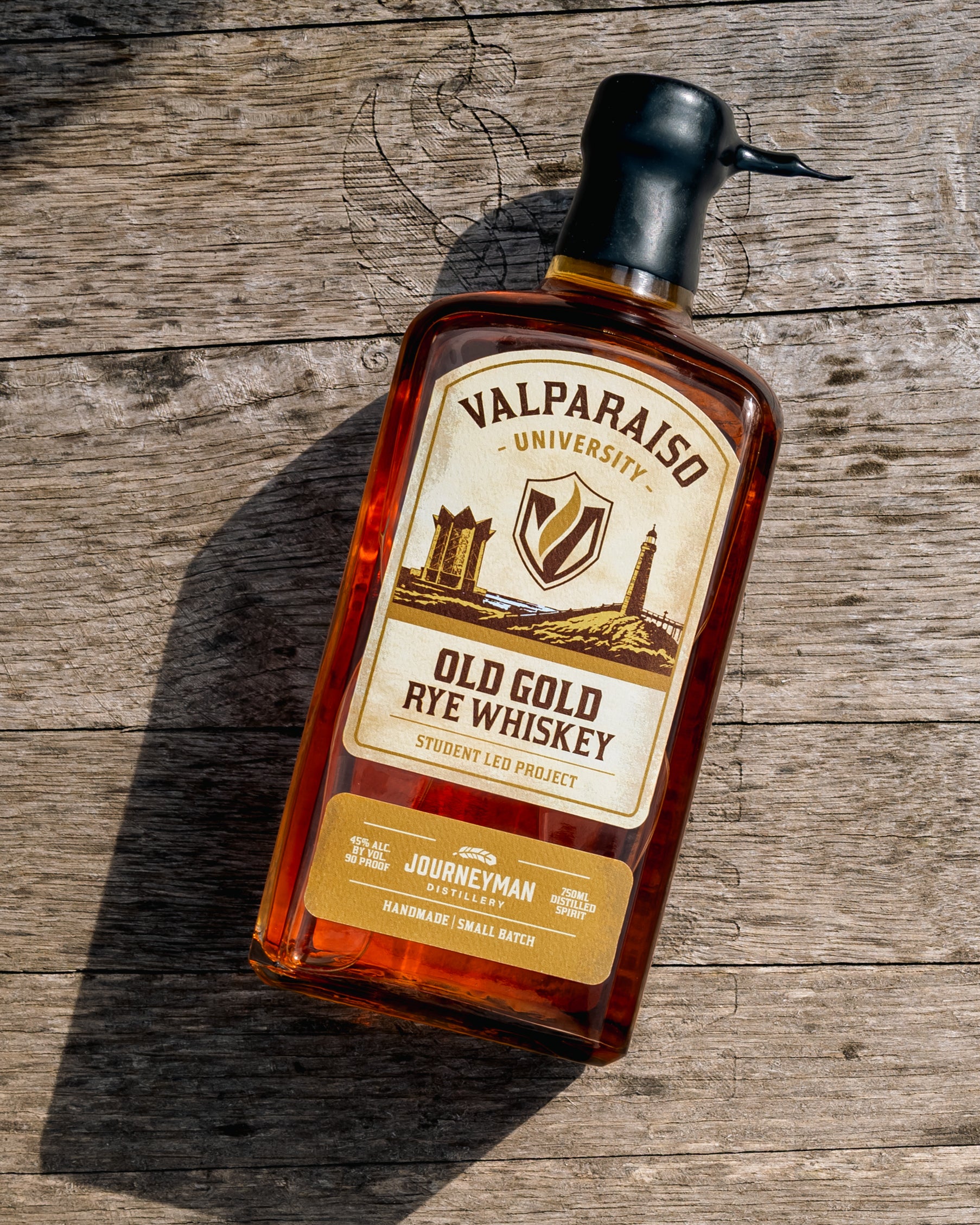 PRE-ORDER Journeyman Old Gold Valparaiso University Rye Whiskey - SHIPS 6/30